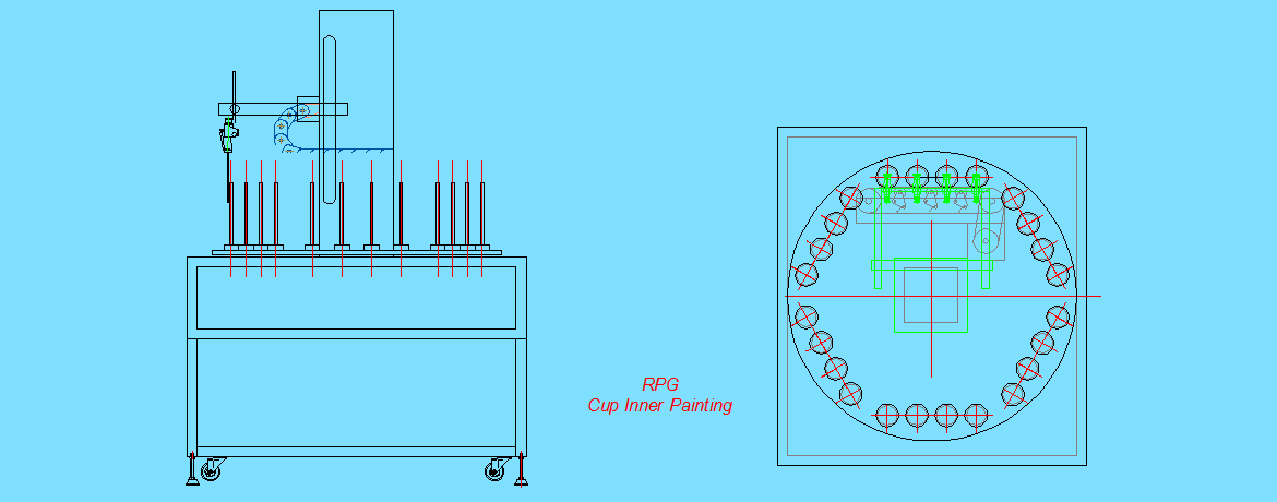 cup inner painting machine