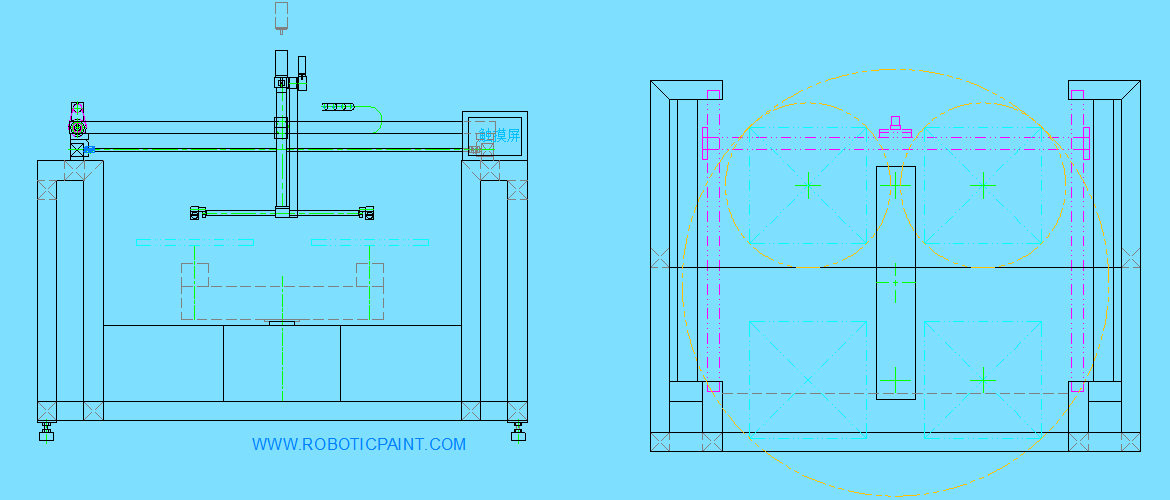 Automatic painting machine with precise flow rate control