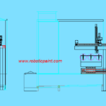 multi function five axis painting machine with moving table