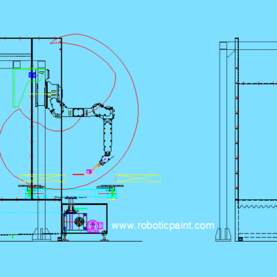 6 Axis Painting Robot with Self Rotary Table - Robotic Paint Group Ltd