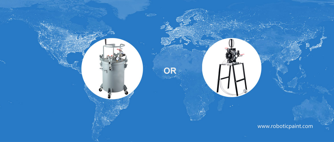 diaphragm pump or pressure pot